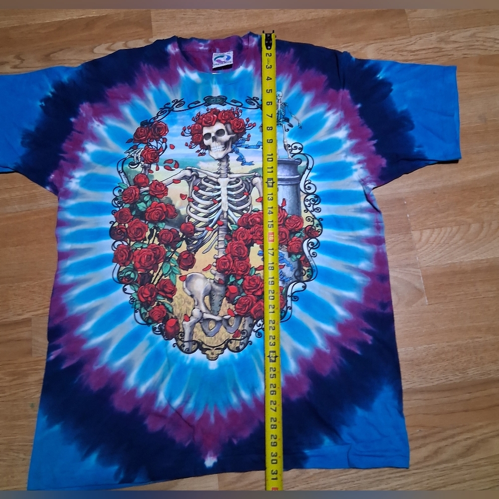 Liquid Blue Purple and Blue Tie-Dye Grateful Dead  T-Shirt Made In Usa Sz XL - Picture 5 of 12